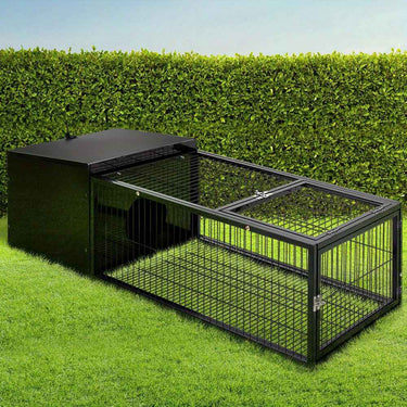 I. Pet Outdoor Rabbit Cage & Run – Chew-Proof Metal Frame with Shelter, Tray & Secure Locks